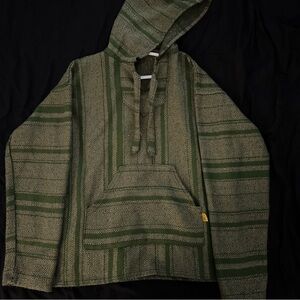 Green Striped Baja Hoodie